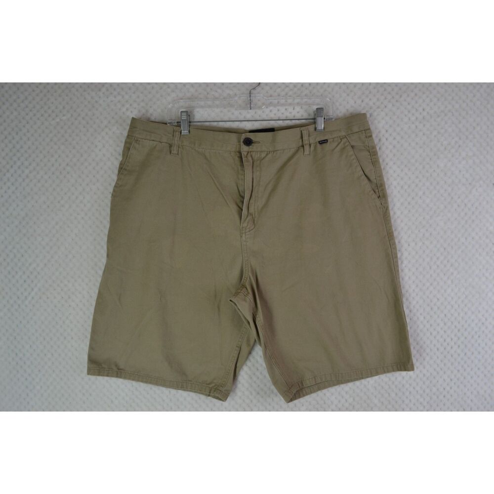Hurley Men's 40 Khaki Chino Flat Front Walk Shorts